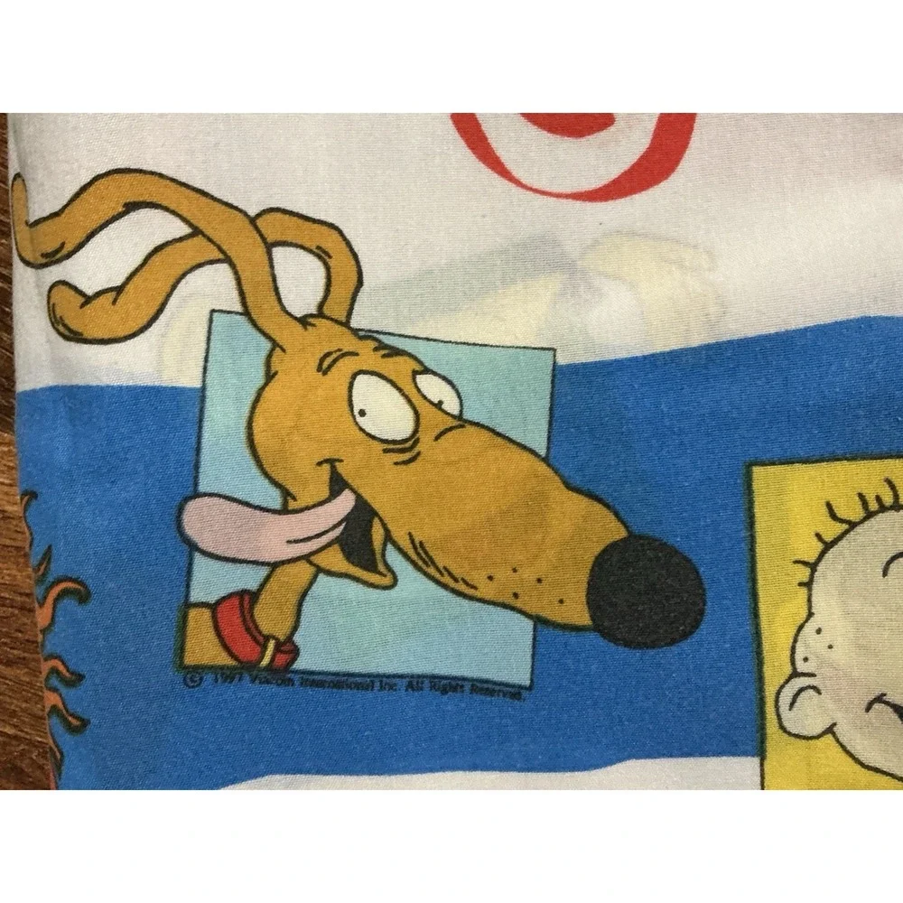 1997 NICKELODEON RUGRATS Twin - Fitted & Flat - Sheet Set Tommy & Angelica *READ